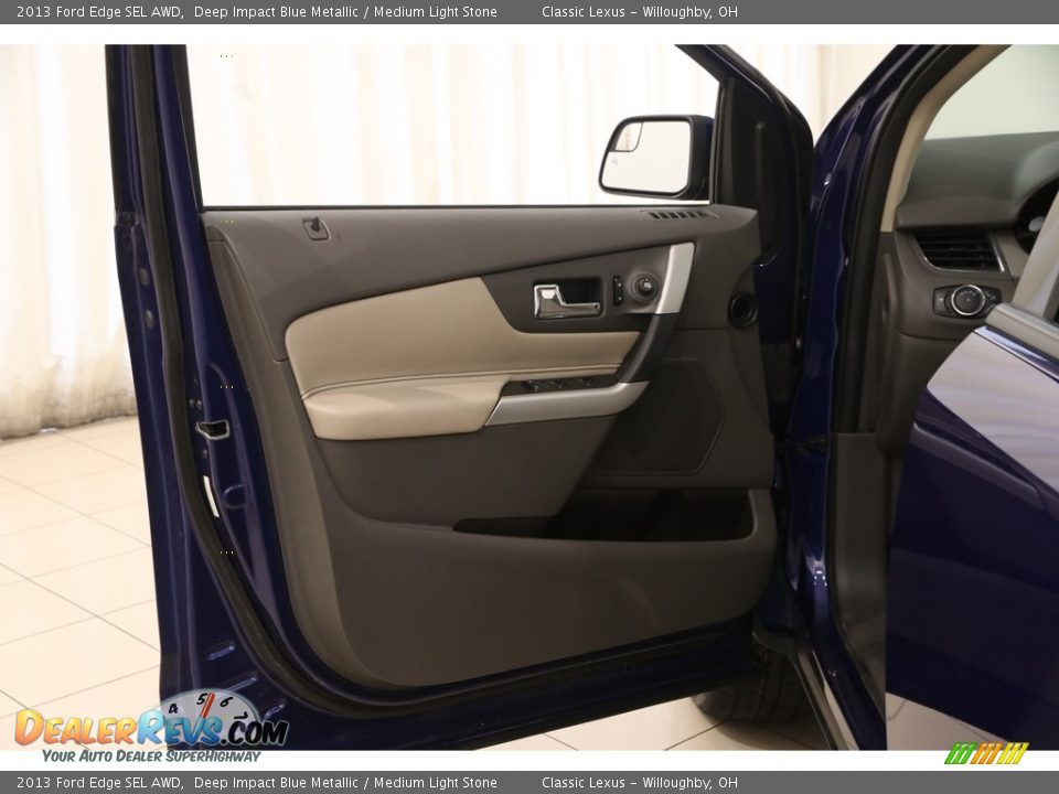 2013 Ford Edge SEL AWD Deep Impact Blue Metallic / Medium Light Stone Photo #4