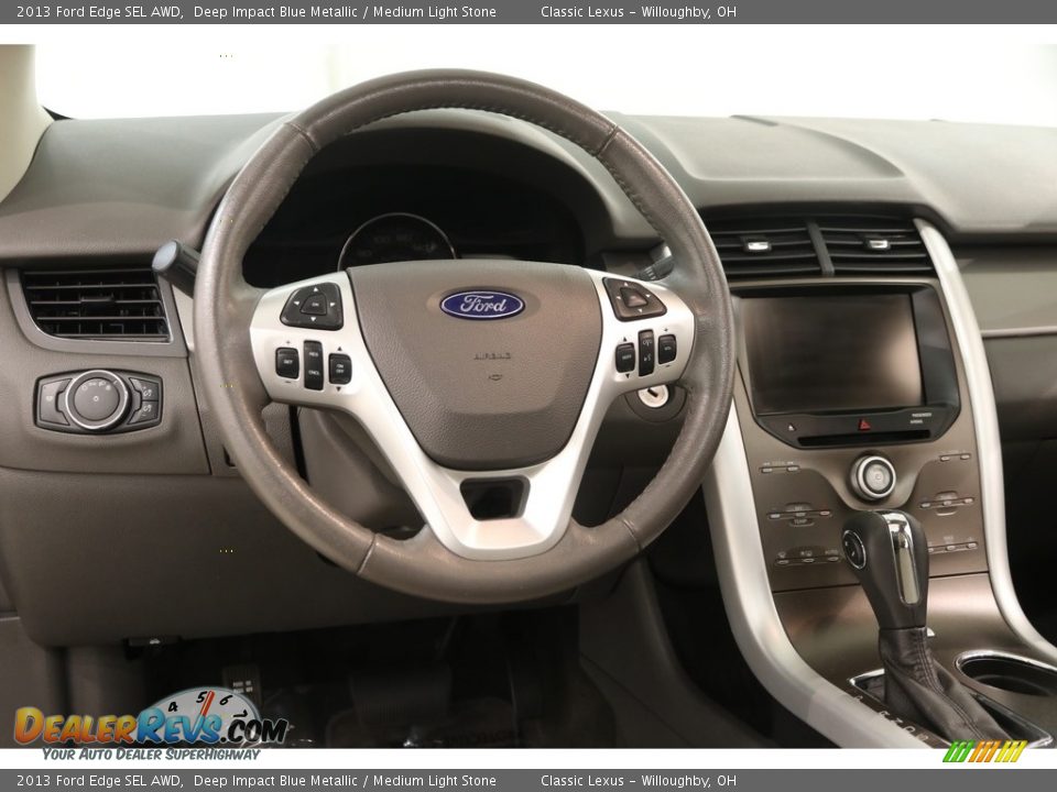 2013 Ford Edge SEL AWD Deep Impact Blue Metallic / Medium Light Stone Photo #6