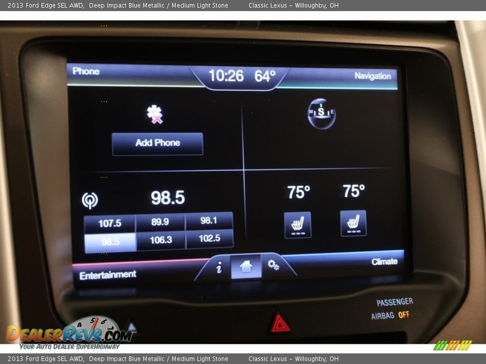 2013 Ford Edge SEL AWD Deep Impact Blue Metallic / Medium Light Stone Photo #10