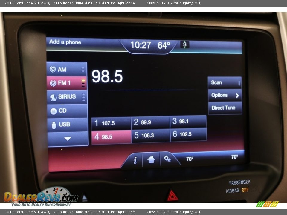 2013 Ford Edge SEL AWD Deep Impact Blue Metallic / Medium Light Stone Photo #13