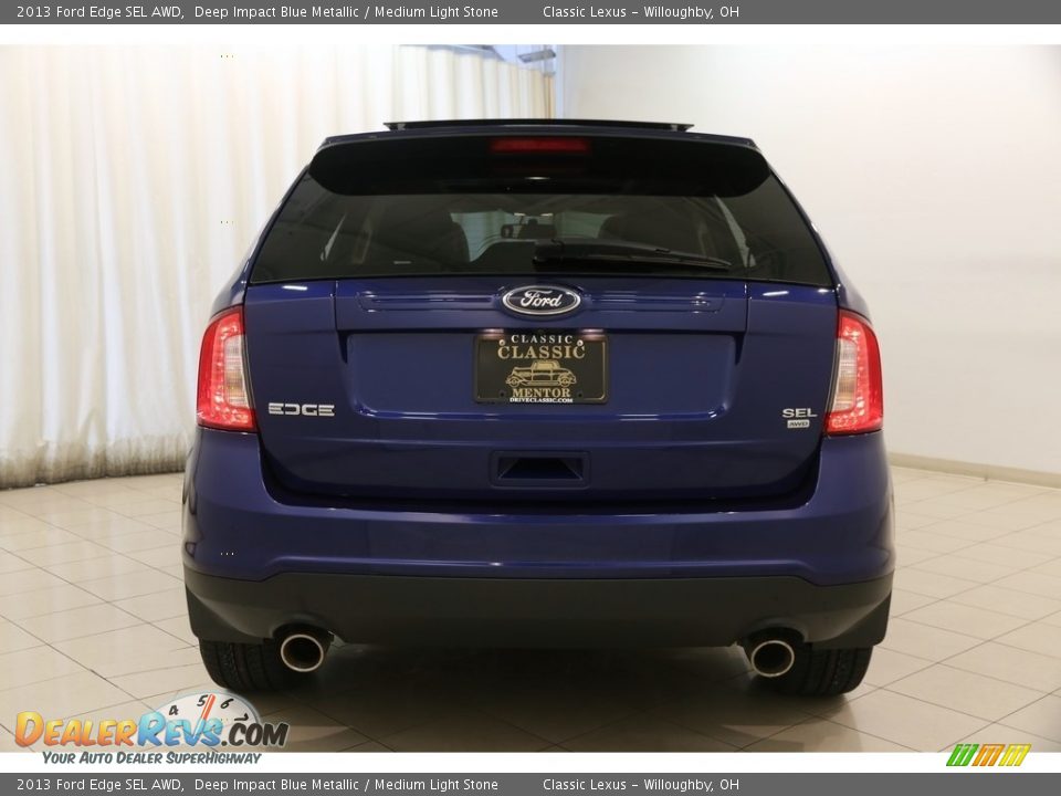 2013 Ford Edge SEL AWD Deep Impact Blue Metallic / Medium Light Stone Photo #18