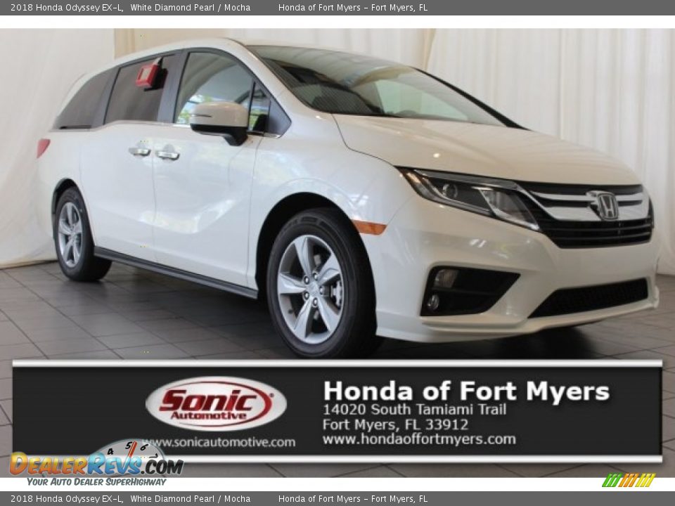 2018 Honda Odyssey EX-L White Diamond Pearl / Mocha Photo #1