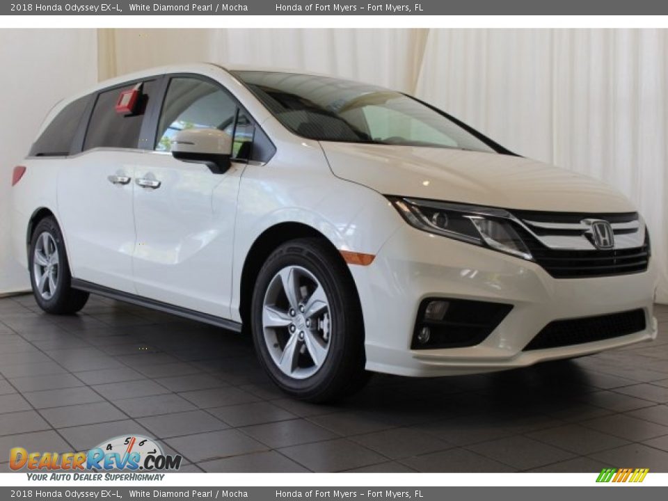 2018 Honda Odyssey EX-L White Diamond Pearl / Mocha Photo #2