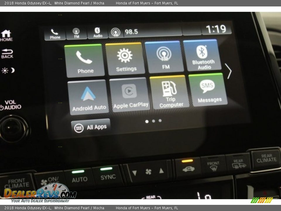 2018 Honda Odyssey EX-L White Diamond Pearl / Mocha Photo #18