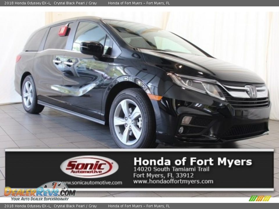 2018 Honda Odyssey EX-L Crystal Black Pearl / Gray Photo #1