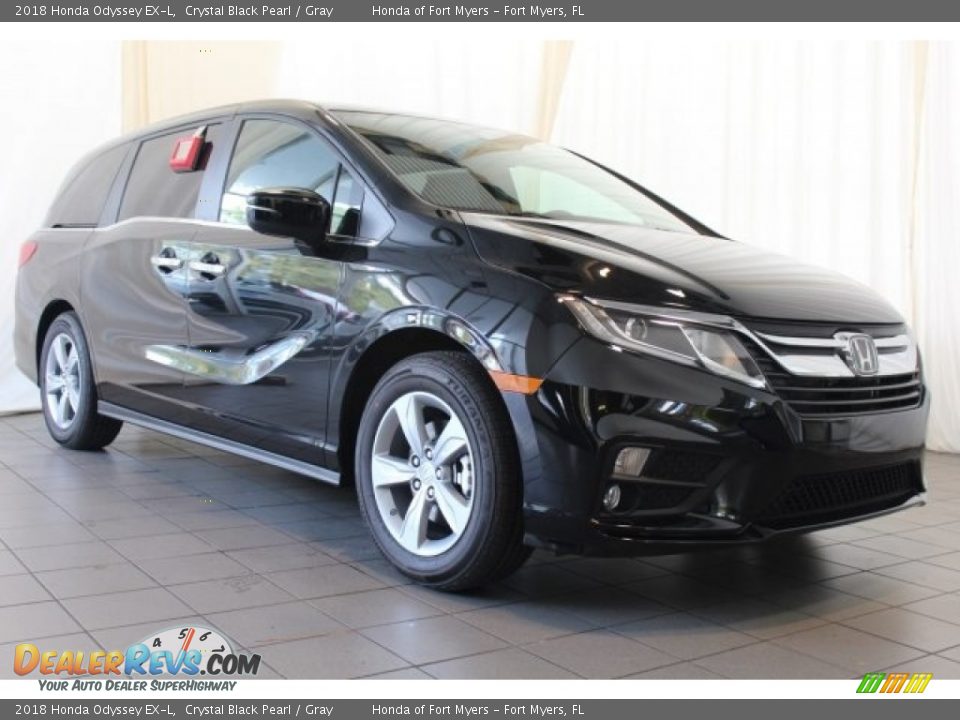 2018 Honda Odyssey EX-L Crystal Black Pearl / Gray Photo #2