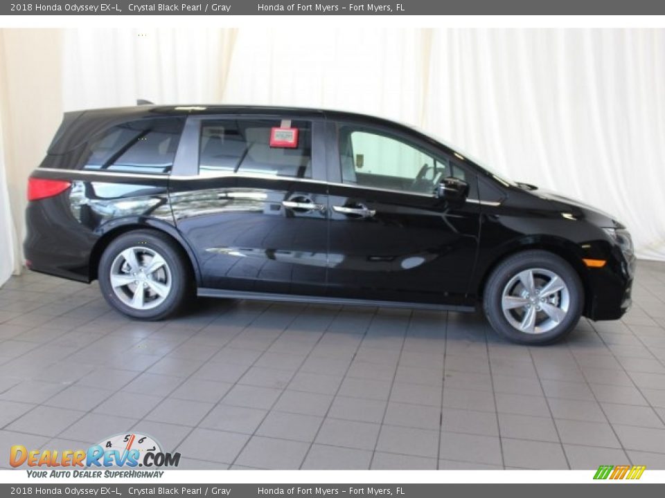 2018 Honda Odyssey EX-L Crystal Black Pearl / Gray Photo #3