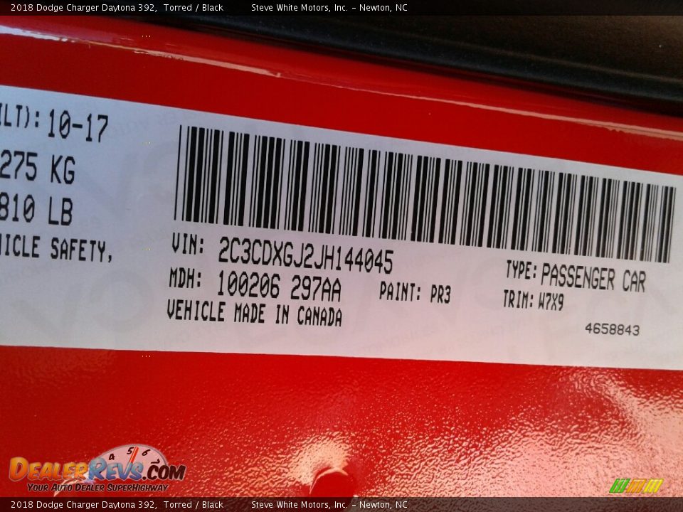 2018 Dodge Charger Daytona 392 Torred / Black Photo #33