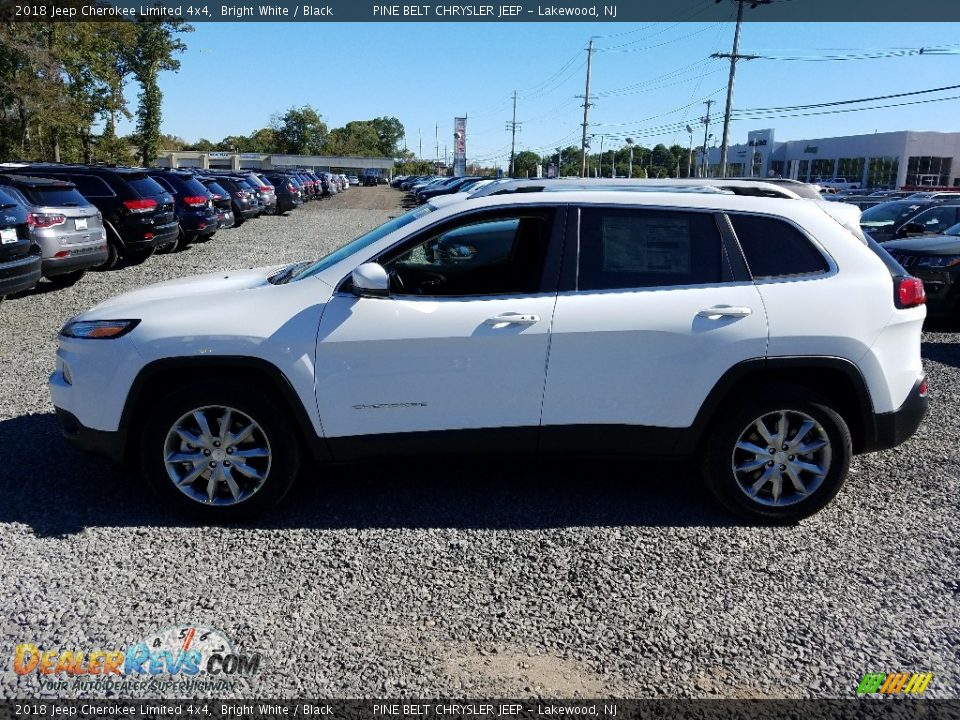 2018 Jeep Cherokee Limited 4x4 Bright White / Black Photo #3