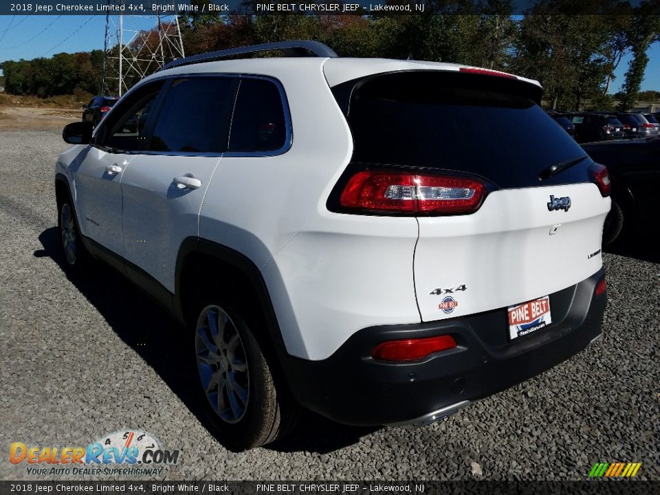 2018 Jeep Cherokee Limited 4x4 Bright White / Black Photo #4