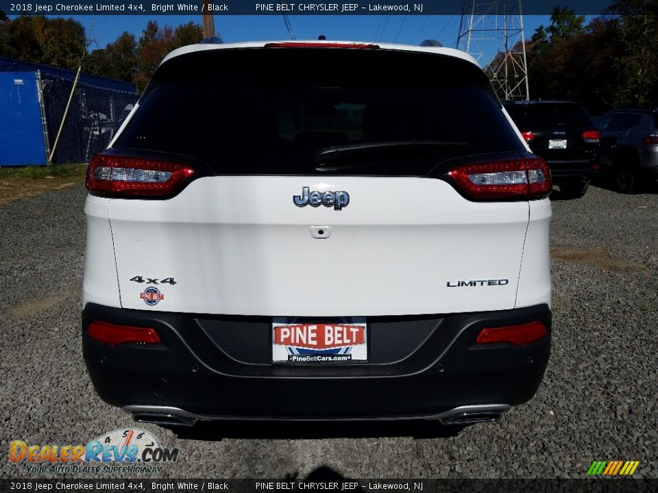 2018 Jeep Cherokee Limited 4x4 Bright White / Black Photo #5