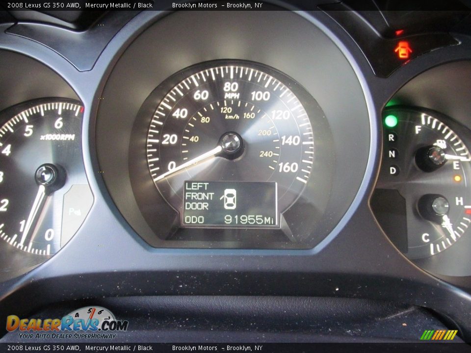 2008 Lexus GS 350 AWD Mercury Metallic / Black Photo #32