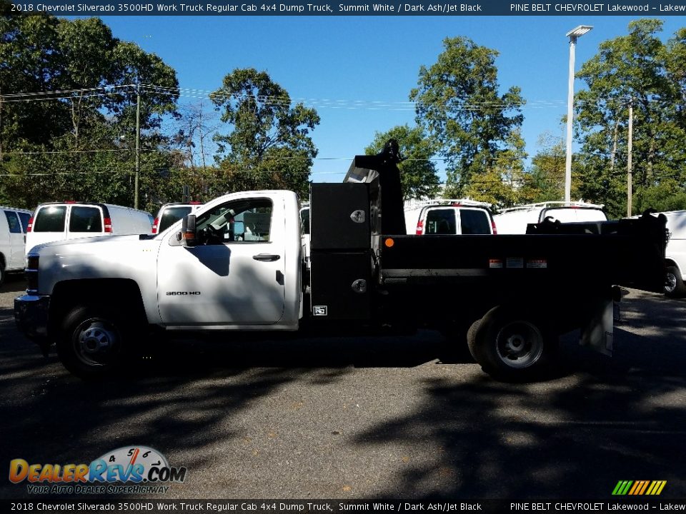2018 Chevrolet Silverado 3500HD Work Truck Regular Cab 4x4 Dump Truck Summit White / Dark Ash/Jet Black Photo #3