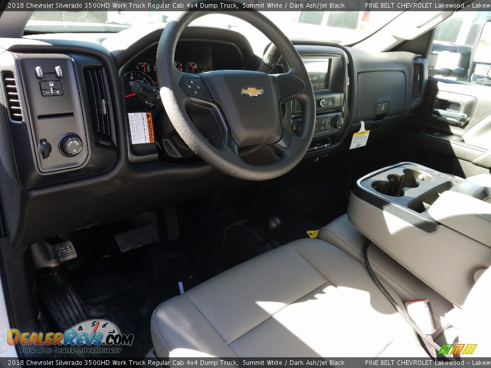 2018 Chevrolet Silverado 3500HD Work Truck Regular Cab 4x4 Dump Truck Summit White / Dark Ash/Jet Black Photo #7