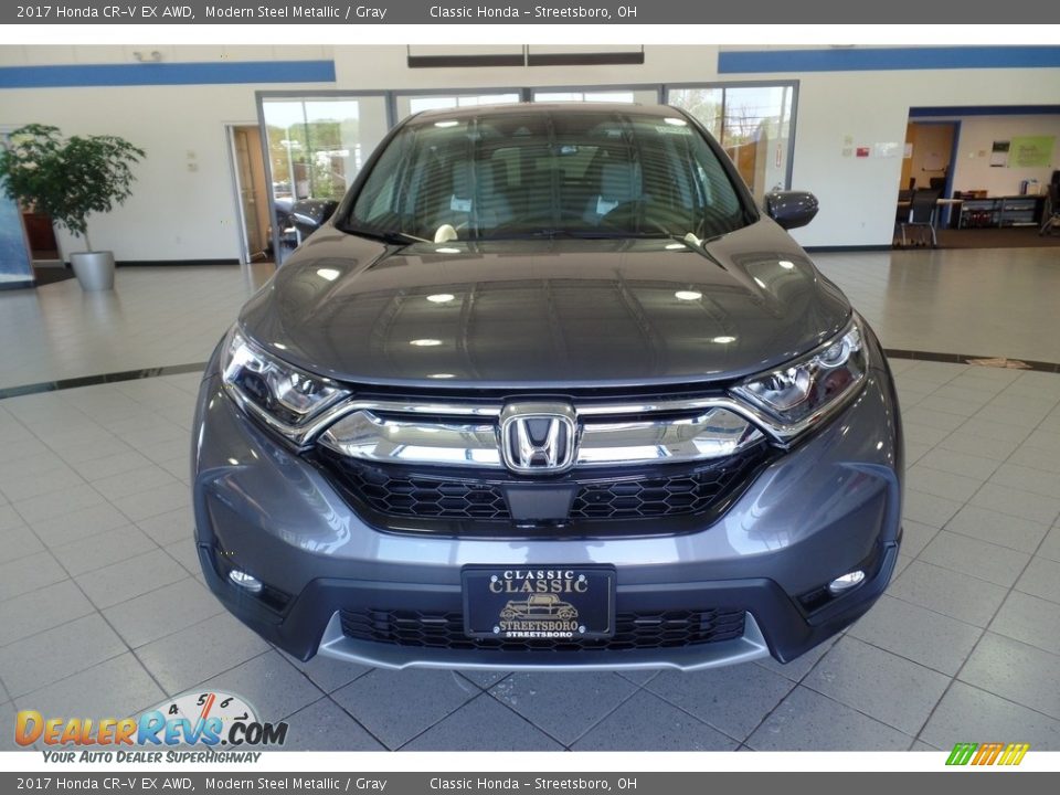 2017 Honda CR-V EX AWD Modern Steel Metallic / Gray Photo #3