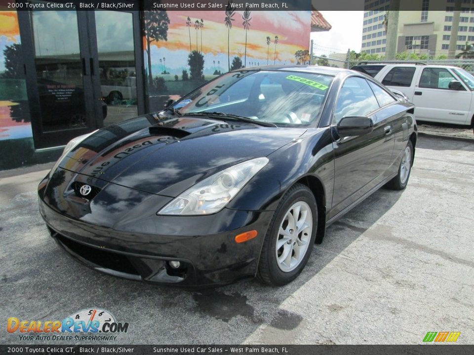 2000 Toyota Celica GT Black / Black/Silver Photo #3