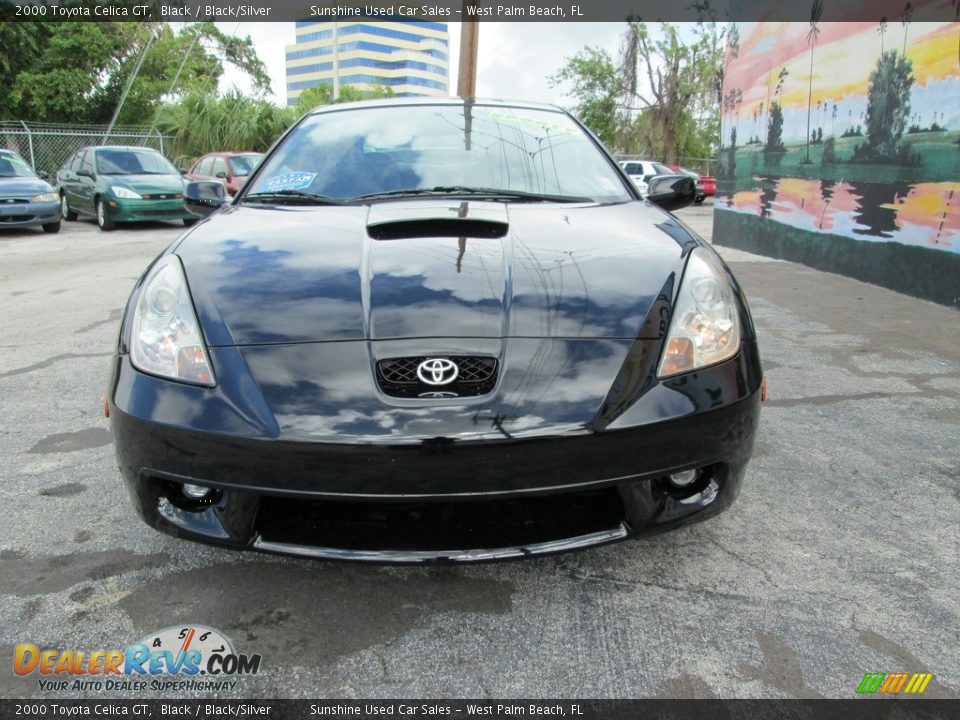 2000 Toyota Celica GT Black / Black/Silver Photo #4