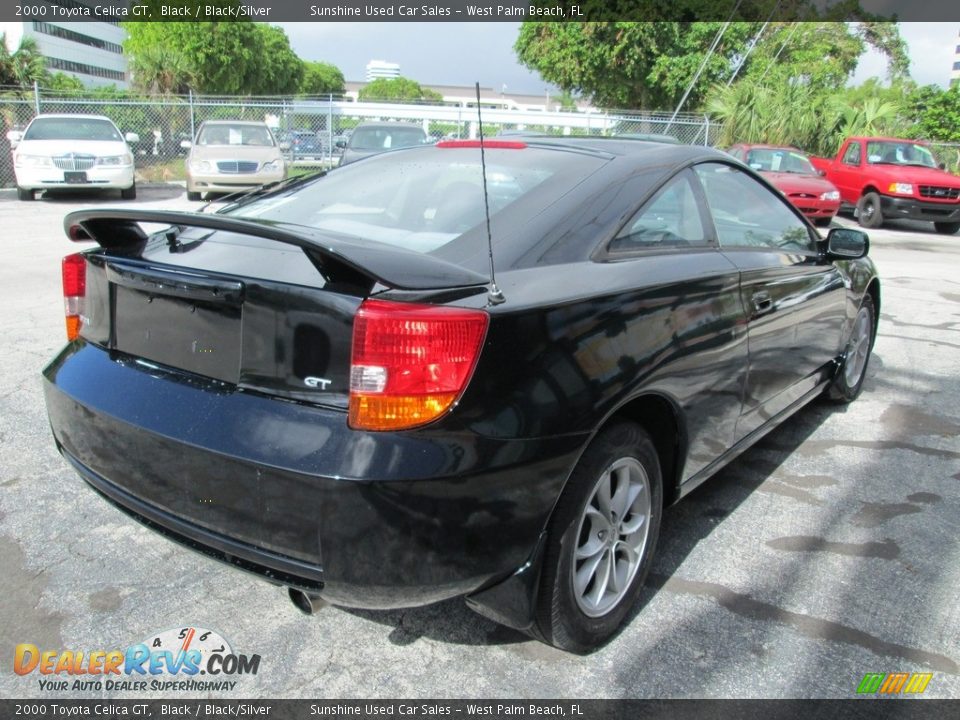 2000 Toyota Celica GT Black / Black/Silver Photo #6