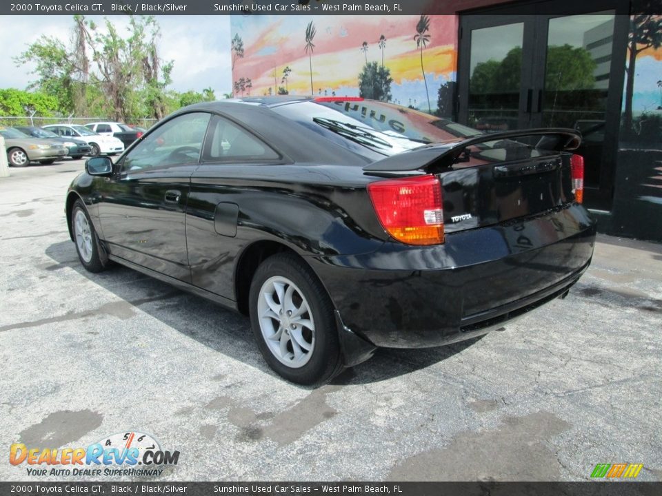 2000 Toyota Celica GT Black / Black/Silver Photo #8