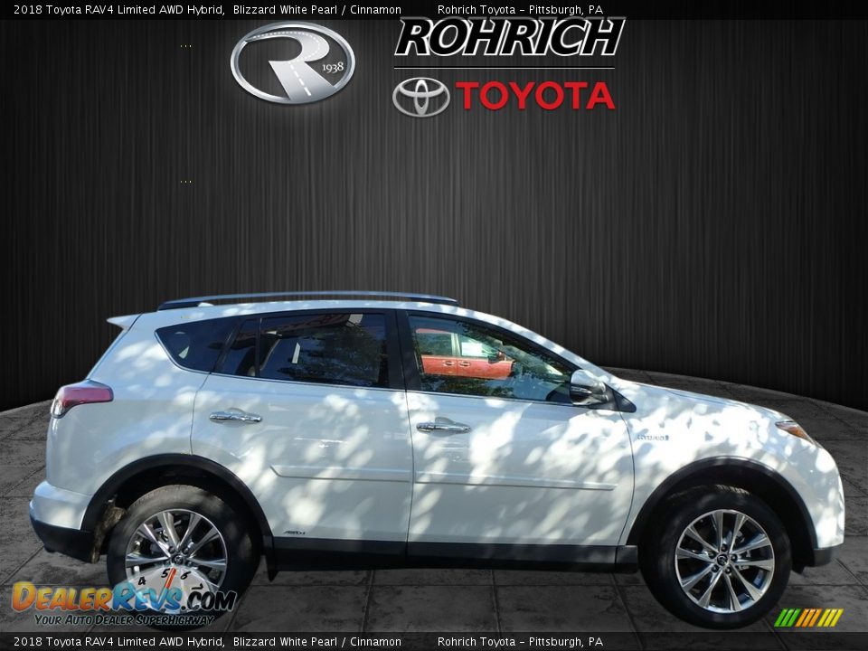 2018 Toyota RAV4 Limited AWD Hybrid Blizzard White Pearl / Cinnamon Photo #2