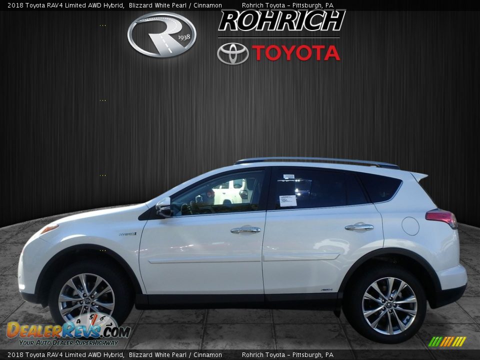 2018 Toyota RAV4 Limited AWD Hybrid Blizzard White Pearl / Cinnamon Photo #3