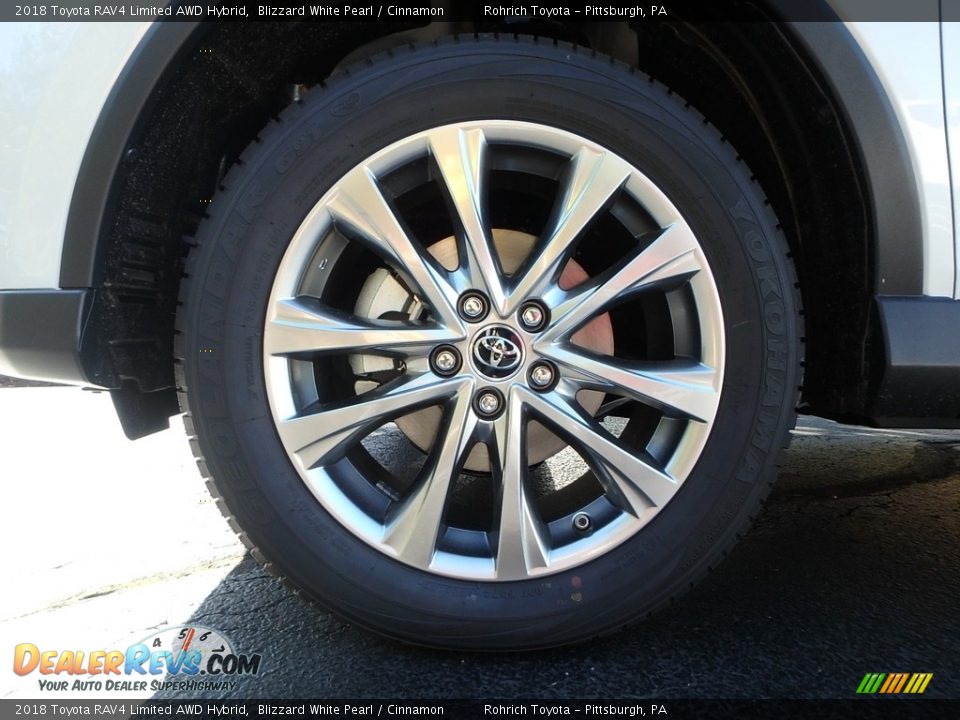 2018 Toyota RAV4 Limited AWD Hybrid Blizzard White Pearl / Cinnamon Photo #5