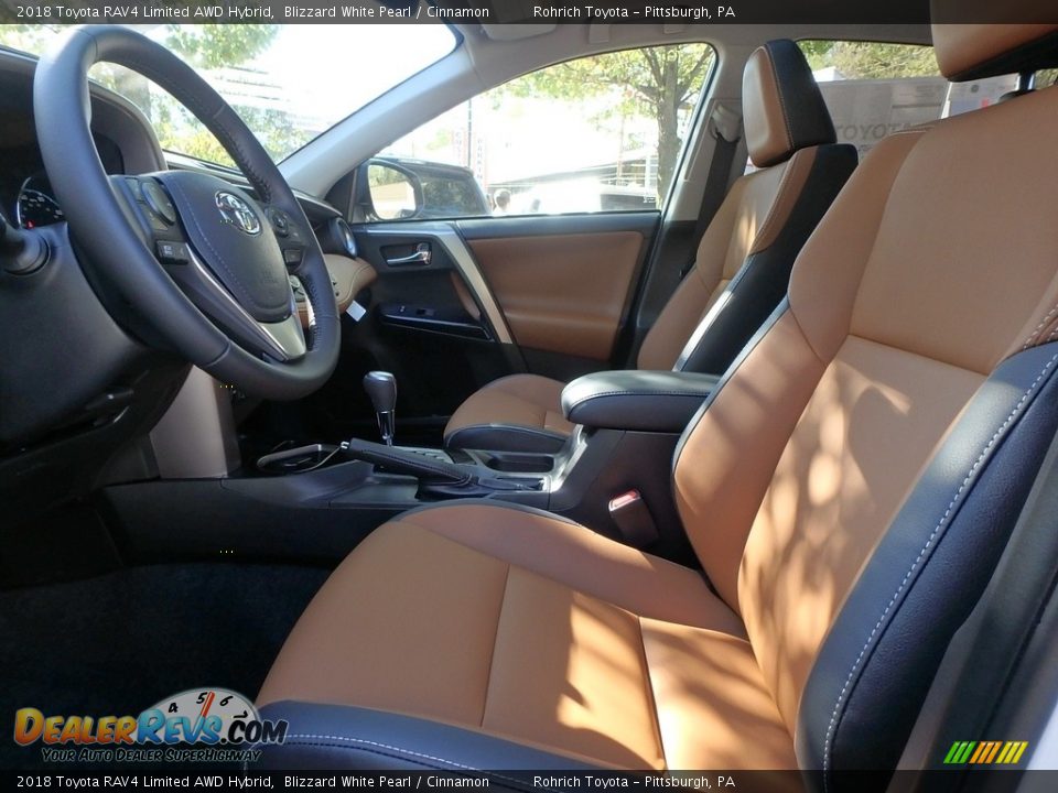 2018 Toyota RAV4 Limited AWD Hybrid Blizzard White Pearl / Cinnamon Photo #6