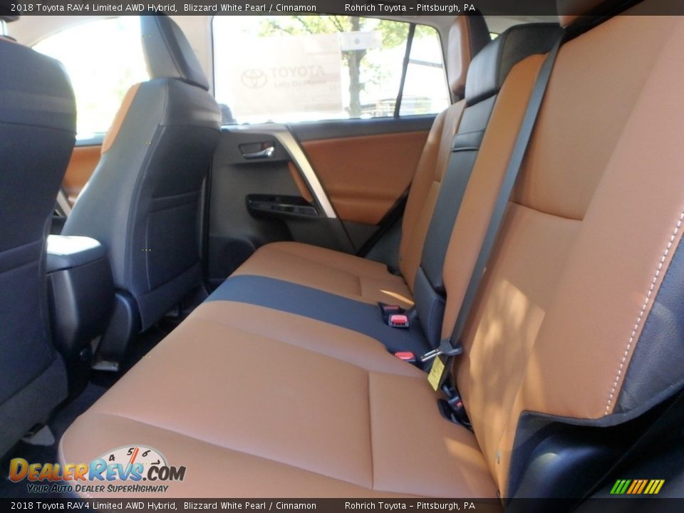 2018 Toyota RAV4 Limited AWD Hybrid Blizzard White Pearl / Cinnamon Photo #7
