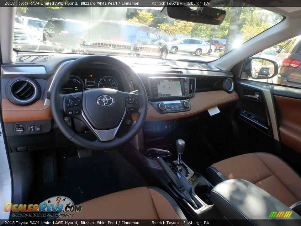 2018 Toyota RAV4 Limited AWD Hybrid Blizzard White Pearl / Cinnamon Photo #8