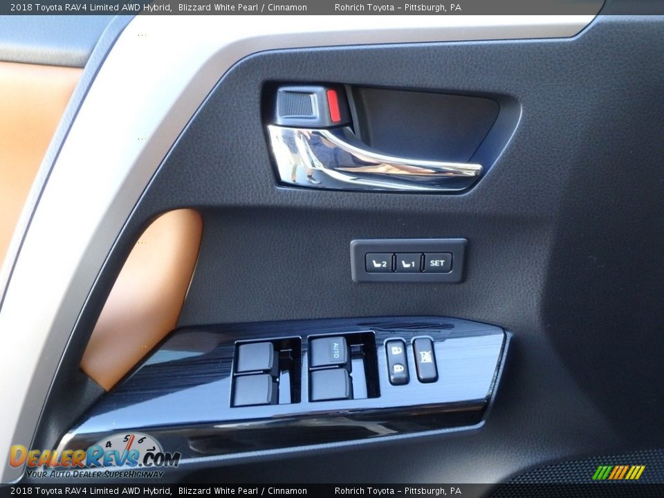 2018 Toyota RAV4 Limited AWD Hybrid Blizzard White Pearl / Cinnamon Photo #9