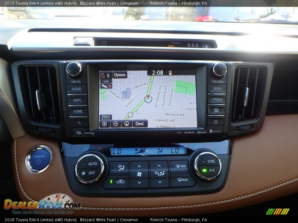 2018 Toyota RAV4 Limited AWD Hybrid Blizzard White Pearl / Cinnamon Photo #12