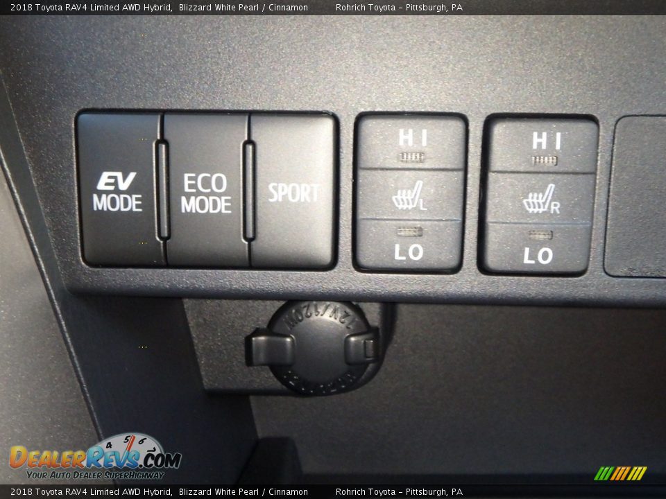 2018 Toyota RAV4 Limited AWD Hybrid Blizzard White Pearl / Cinnamon Photo #14