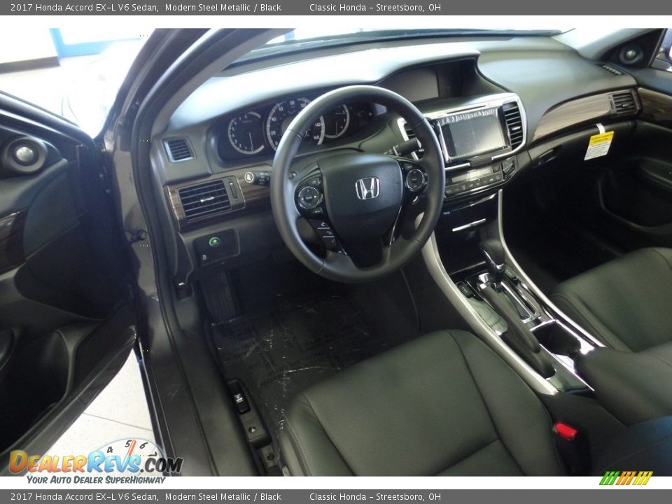 2017 Honda Accord EX-L V6 Sedan Modern Steel Metallic / Black Photo #5