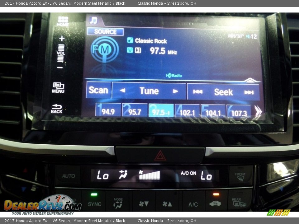 2017 Honda Accord EX-L V6 Sedan Modern Steel Metallic / Black Photo #12