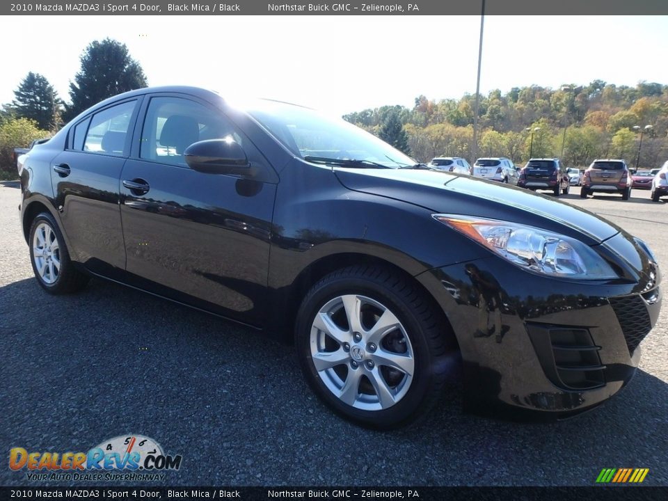 2010 Mazda MAZDA3 i Sport 4 Door Black Mica / Black Photo #4
