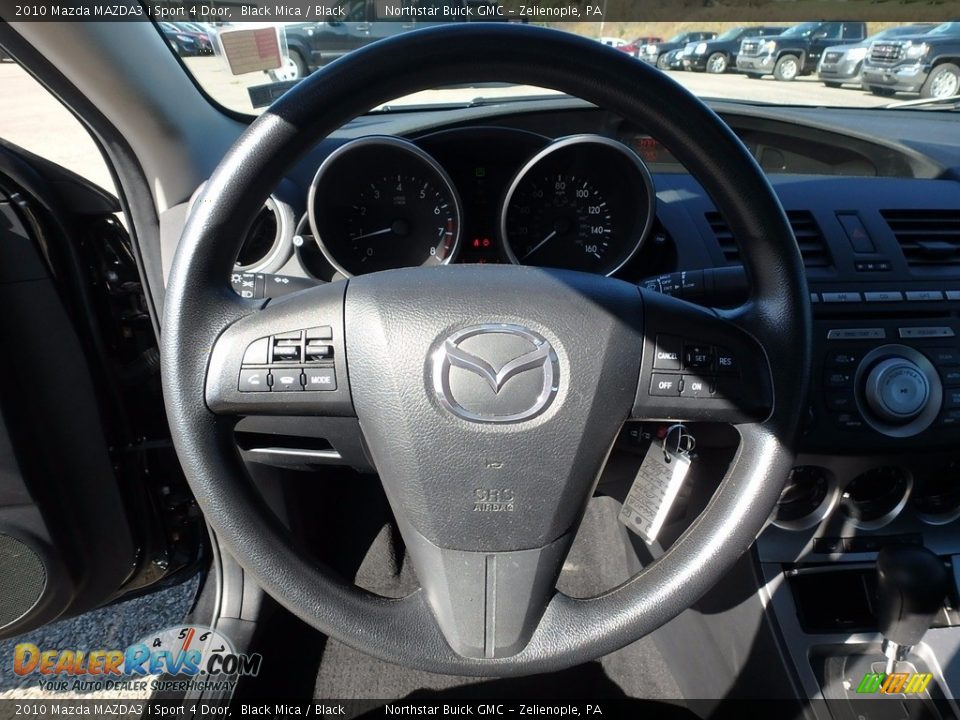 2010 Mazda MAZDA3 i Sport 4 Door Black Mica / Black Photo #24