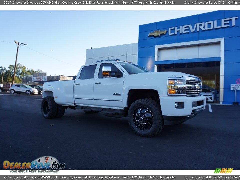 2017 Chevrolet Silverado 3500HD High Country Crew Cab Dual Rear Wheel 4x4 Summit White / High Country Saddle Photo #1