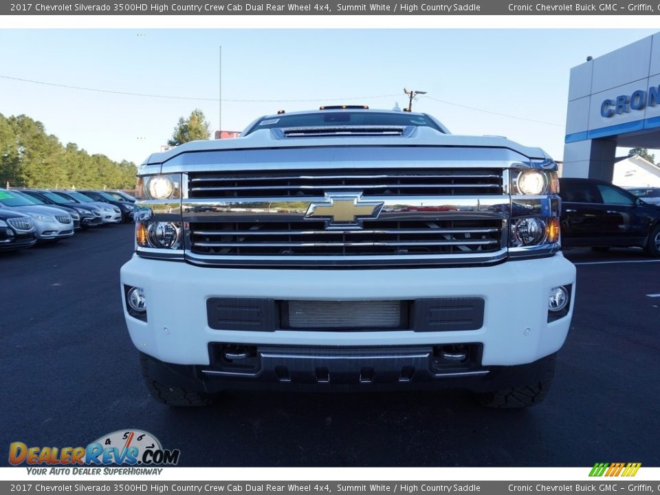 2017 Chevrolet Silverado 3500HD High Country Crew Cab Dual Rear Wheel 4x4 Summit White / High Country Saddle Photo #2