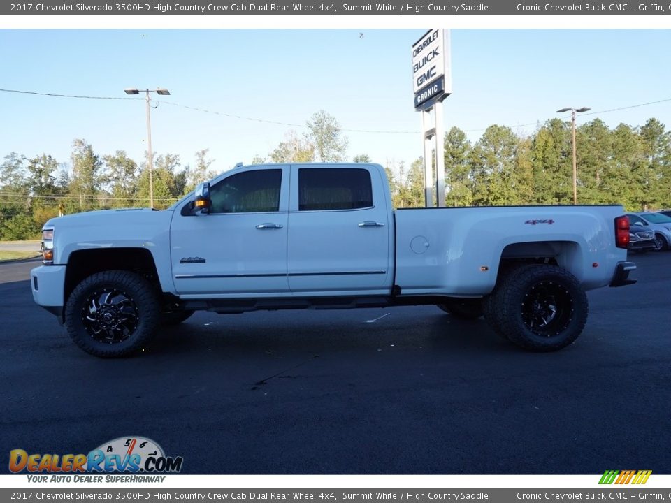 2017 Chevrolet Silverado 3500HD High Country Crew Cab Dual Rear Wheel 4x4 Summit White / High Country Saddle Photo #4