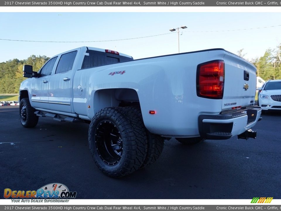 2017 Chevrolet Silverado 3500HD High Country Crew Cab Dual Rear Wheel 4x4 Summit White / High Country Saddle Photo #5