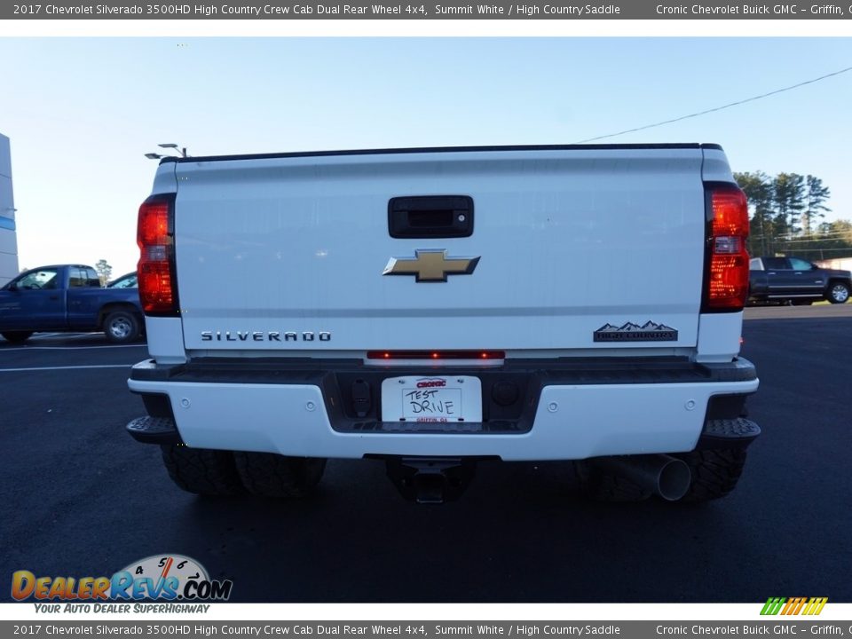 2017 Chevrolet Silverado 3500HD High Country Crew Cab Dual Rear Wheel 4x4 Summit White / High Country Saddle Photo #6