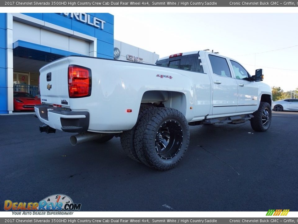 2017 Chevrolet Silverado 3500HD High Country Crew Cab Dual Rear Wheel 4x4 Summit White / High Country Saddle Photo #7