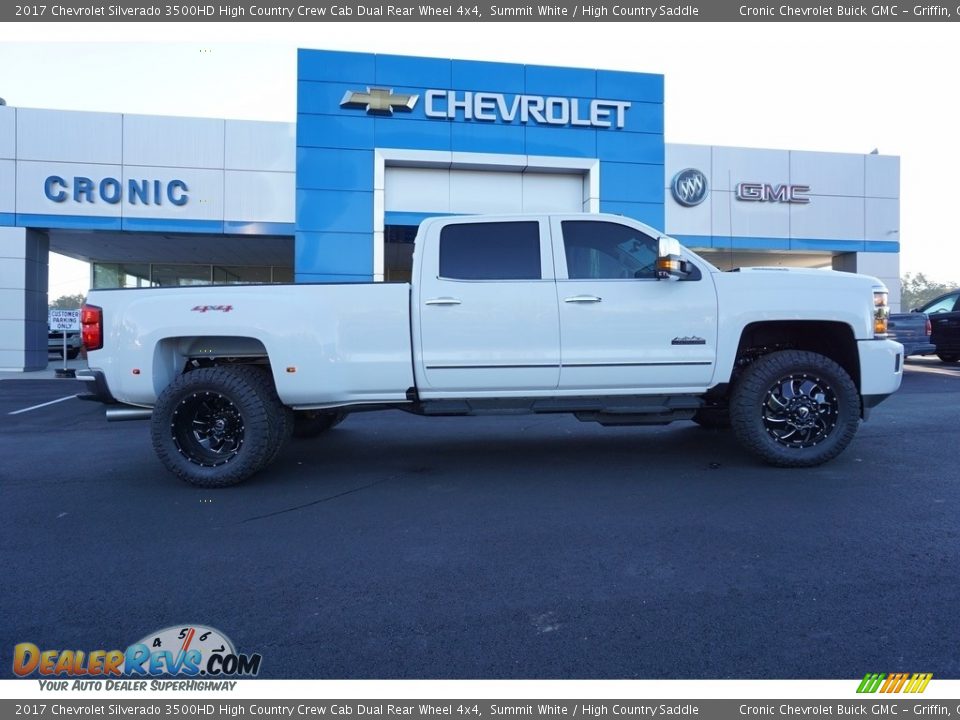 2017 Chevrolet Silverado 3500HD High Country Crew Cab Dual Rear Wheel 4x4 Summit White / High Country Saddle Photo #8