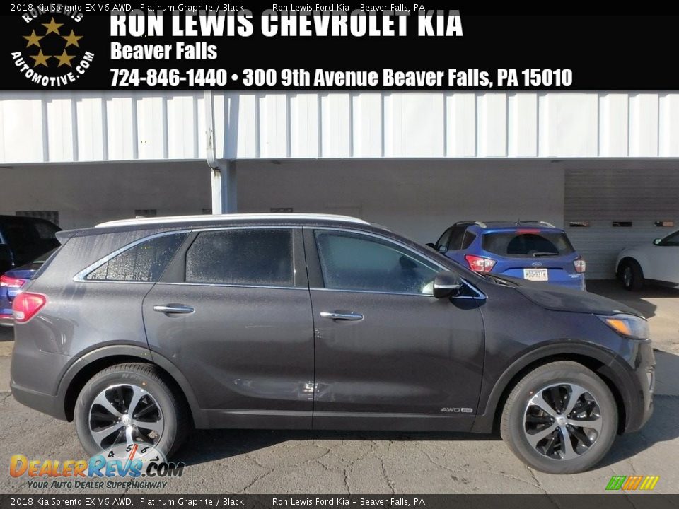 2018 Kia Sorento EX V6 AWD Platinum Graphite / Black Photo #1