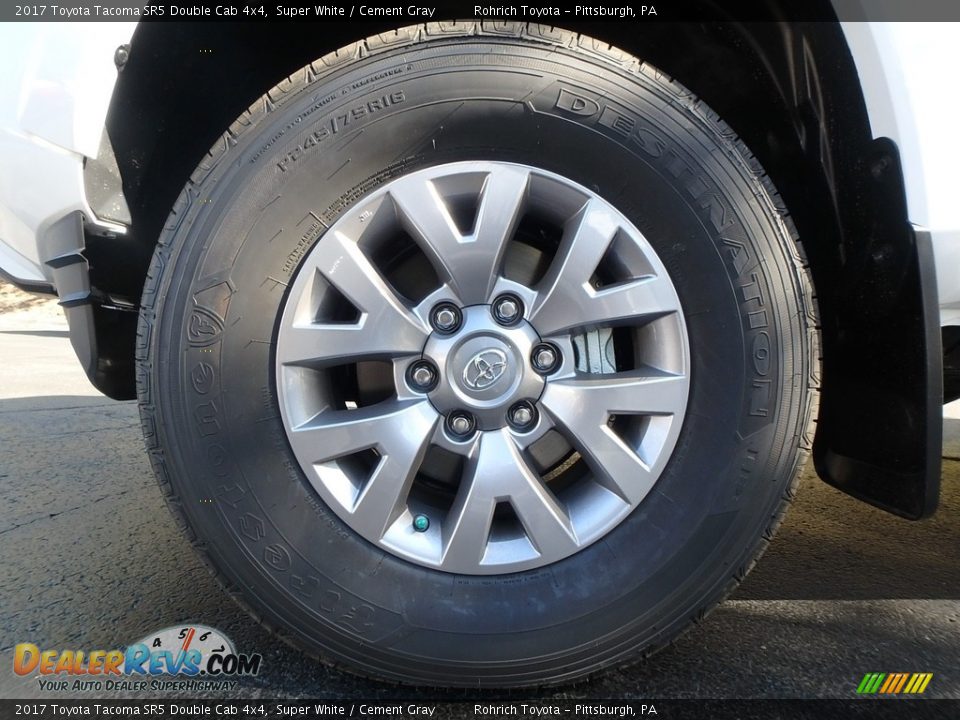 2017 Toyota Tacoma SR5 Double Cab 4x4 Super White / Cement Gray Photo #5