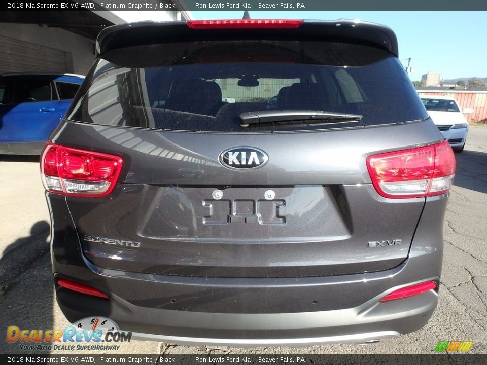 2018 Kia Sorento EX V6 AWD Platinum Graphite / Black Photo #3
