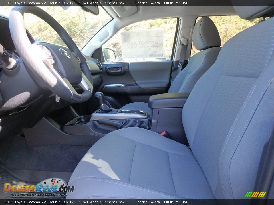2017 Toyota Tacoma SR5 Double Cab 4x4 Super White / Cement Gray Photo #6