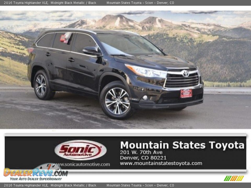 2016 Toyota Highlander XLE Midnight Black Metallic / Black Photo #1