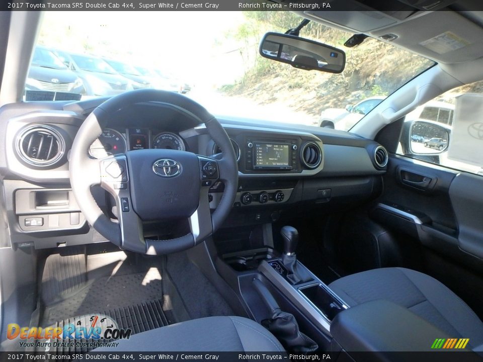 2017 Toyota Tacoma SR5 Double Cab 4x4 Super White / Cement Gray Photo #8