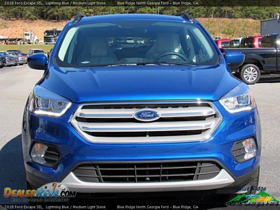 2018 Ford Escape SEL Lightning Blue / Medium Light Stone Photo #9